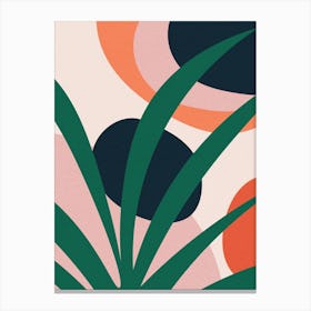 Abstract Mid Century Modern Scandinavian Leaf Canvas Print