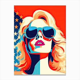 Pop Art Tapestry: Weaving the Stories of American Women Canvas Print