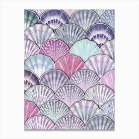 Colored seashells. Seashells. Summer. 19 Canvas Print