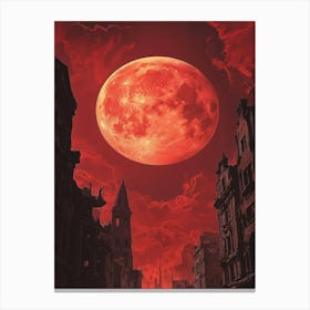 Red Moon Canvas Print