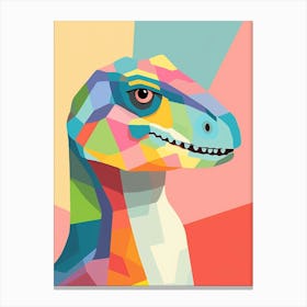 Colourful Dinosaur Hadrosaurus Canvas Print