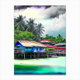 Bocas Del Toro Panama Soft Colours Tropical Destination Canvas Print