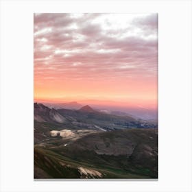 Sunrise Over The Rocky Mountains Canvas Print