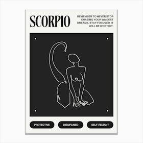 Scorpio Zodiac Sign Canvas Print