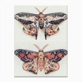 Shimmering Butterflies William Morris Style 4 Canvas Print