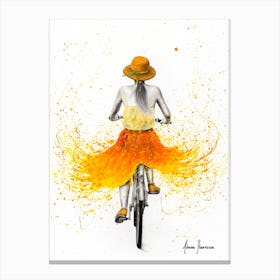 Summer Breeze Bicycle Canvas Print