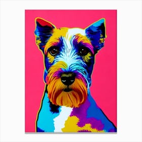 Wire Fox Terrier Andy Warhol Style dog Canvas Print