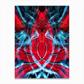 Abstract Red Blue Abstract Painting Canvas Print