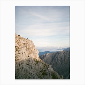 On Top Of The World Dolomites Italy Travel Photography Canvas Print