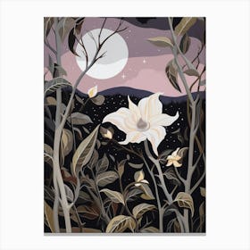 Moonflower 4 Flower Painting Canvas Print