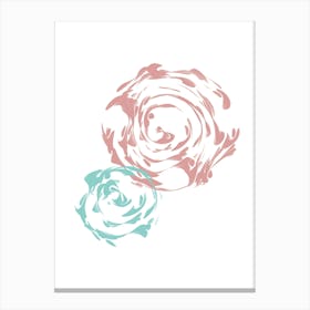 Abstract Roses Canvas Print