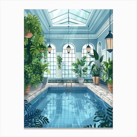 Swimming Pool In The House 2 Canvas Print