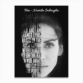 Torn Natalie Imbruglia Text Art Canvas Print