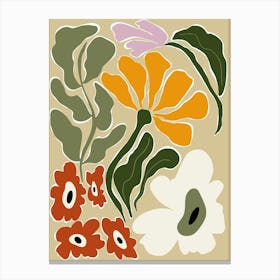 Mid Century Bloomscape Canvas Print