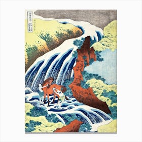 Katsushika Hokusai Waterfall Canvas Print