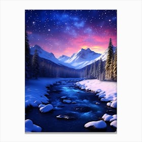 Snowy Landscape 1 Canvas Print