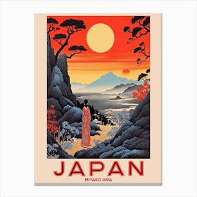Miyako Jima, Visit Japan Vintage Travel Art 3 Canvas Print