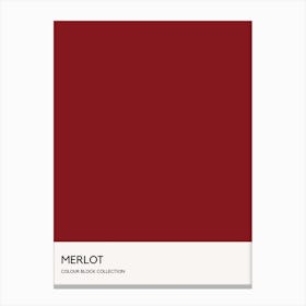 Merlot Colour Block Poster Canvas Print
