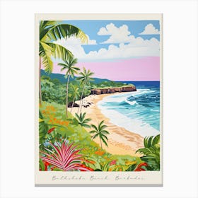 Poster Of Bathsheba Beach Barbados, Matisse And Rousseau Style 2 Canvas Print