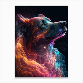 Galaxy Dog in Space Canvas Print