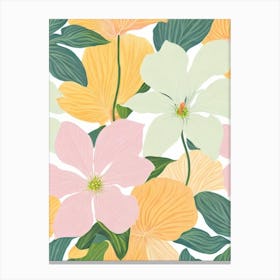 Anthurium Pastel Floral 2 Flower Canvas Print