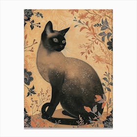 Siamese Cat Japanese Illustration 4 Canvas Print