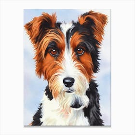 Fox Terrier (Smooth) Watercolour dog Canvas Print