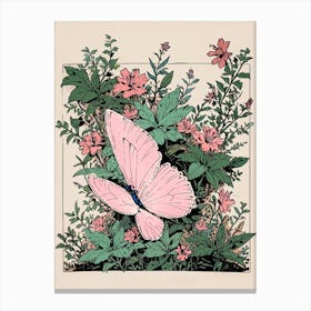 Pink Butterfly 1 Canvas Print