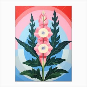 Snapdragon Flower 5 Hilma Af Klint Inspired Pastel Flower Painting Canvas Print