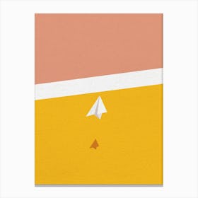 Minimal art Paper Airplane Canvas Print