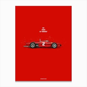 Cars in Colors, Ferrari 156 Sharknose Canvas Print