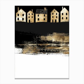 Gold Houses Canvas Print