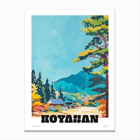 Mount Koya Koyasan 1 Colourful Illustration Poster Canvas Print