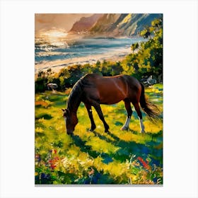 Horse In The Meadow Canvas Print