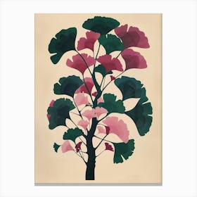 Ginkgo Tree Colourful Illustration 1 Canvas Print