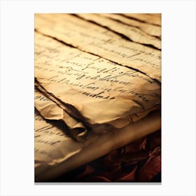 Old Manuscript Canvas Print