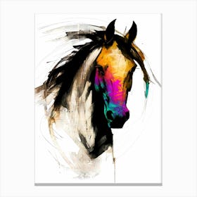 Horse Wild Tribal Illustration Art 01 Canvas Print