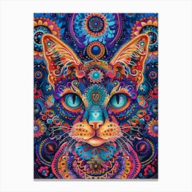 Psychedelic Cat 11 Canvas Print