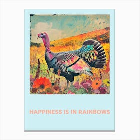 Happiness Is In Rainbows Animal Poster 5 Canvas Print