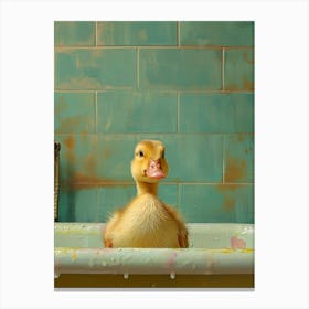 Kitsch Duckling In The Bath 3 Canvas Print