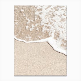 Beige Ocean Waves Canvas Print