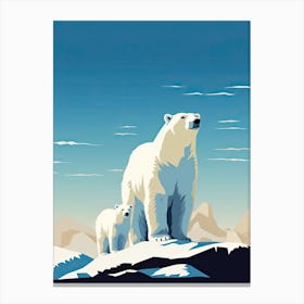 Glacial Warmth; Oil Masterpiece Of Polar Bear Kin Canvas Print