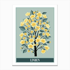 Linden Tree Flat Illustration 1 Poster Canvas Print