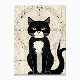 The black Cat Canvas Print