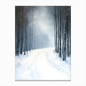 Minimal Winter Scene 2 Canvas Print