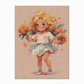 Flower Girl 3 Canvas Print