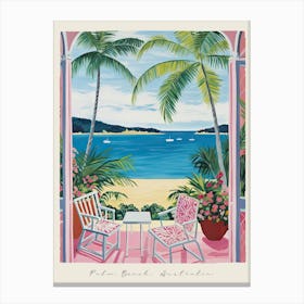 Poster Of Palm Beach, Australia, Matisse And Rousseau Style 1 Canvas Print