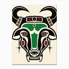 Bull Head 6 Canvas Print