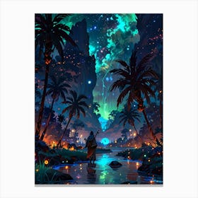 Night In The Jungle Canvas Print