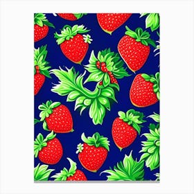 Strawberry Repeat Pattern, Fruit, Impressionism Cezanne 1 Canvas Print